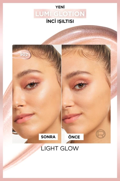 L'Oreal Paris Glotion All-in-one Doğal Işıltı 902 - Light Glow 40 ml Highlighter, Likit Aydınlatıcı - 6