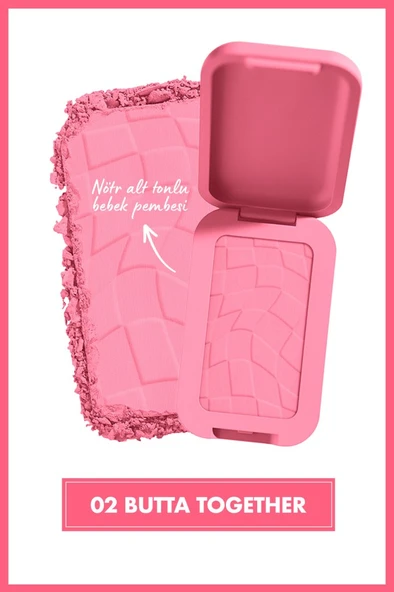 NYX Professional Makeup Buttermelt Blush Kremsi pembe Pudra Allık - 02 Butta Together - 2