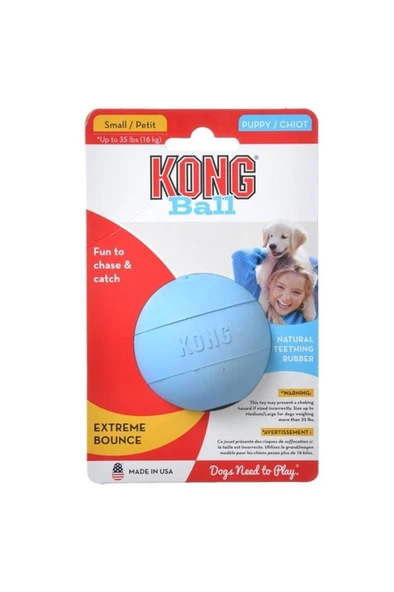 KONG Puppy Ball Delikli Top Şeklinde Çok Amaçlı Yavru Köpek Oyuncağı S ürün görseli