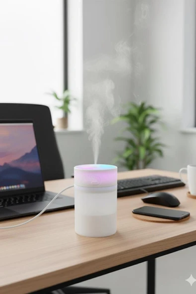 Blackbird SD12 Taşınabilir Mini USB Hava Nemlendirici | Araç ve Ofis İçin Renkli Işıklı - 3