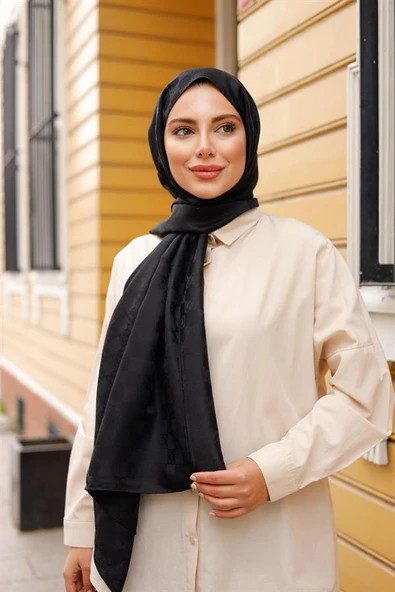 Dama Desen Şal Siyah - 6