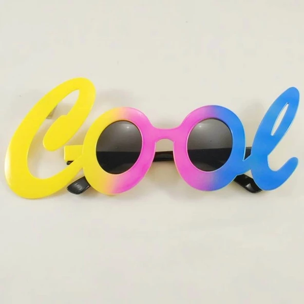 Cool Yazılı Rengarenk Parti Gözlüğü 21x8 cm ürün görseli 1