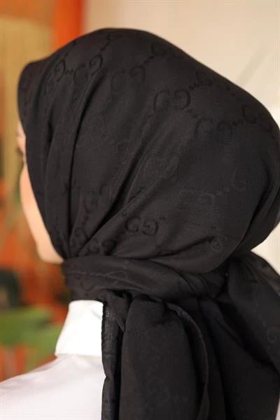 G Desen Eşarp Siyah - 2