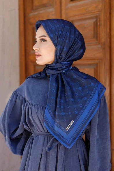 Q Serisi Eşarp Saks Mavi - 3