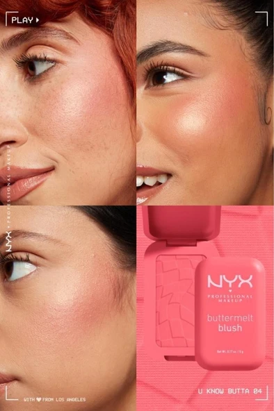 NYX Professional Makeup Buttermelt Blush Kremsi Pembe Pudra Allık - 04 U Know Butta - 4