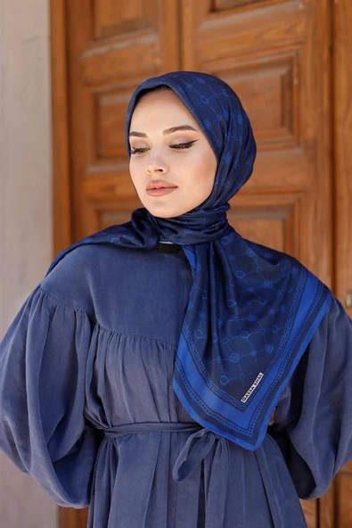 Q Serisi Eşarp Saks Mavi - 2