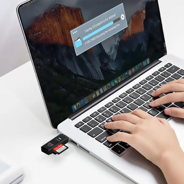 Anunnaki USB 3.0 2‑in‑1 SD TF Kart Okuyucu & Dönüştürücü Hub Veri Aktarıcı Adaptör - 4