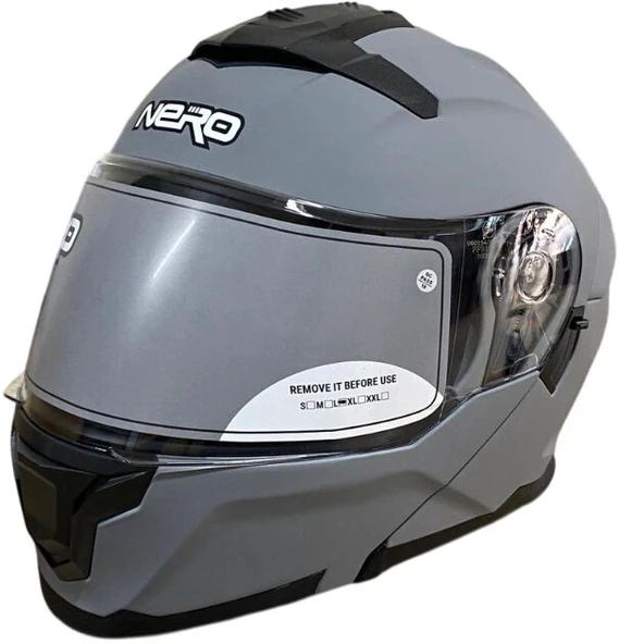 NERO KASK ÇENE AÇILIR 912 MAT NARDO MAT GRİ ürün görseli