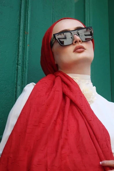 Bambu Kraş Şal Kırmızı 42 ürün görseli