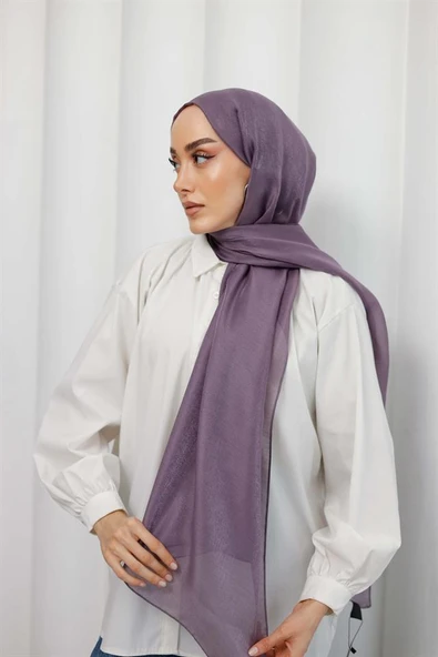 Abiye Şal Mor - Resim 5