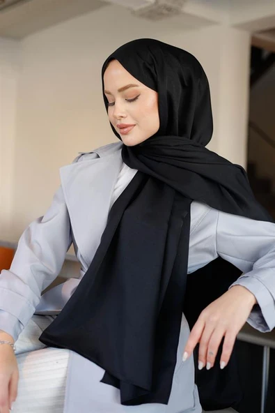 Line Şal Siyah