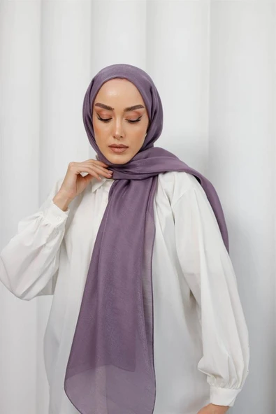 Abiye Şal Mor - Resim 2