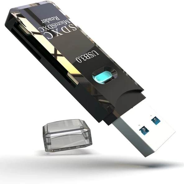 Anunnaki USB 3.0 2‑in‑1 SD TF Kart Okuyucu & Dönüştürücü Hub Veri Aktarıcı Adaptör - 6