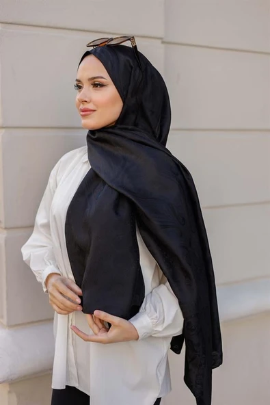 Etro Desen Premium Şal Siyah - 4