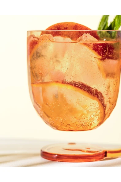 Domme 2'li Plastik Kupa - Turuncu - 385 ml - Resim 2