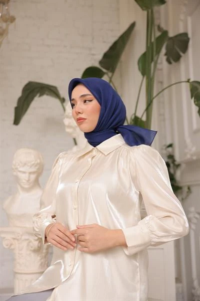 Abiye Eşarp Gece Mavi - 3