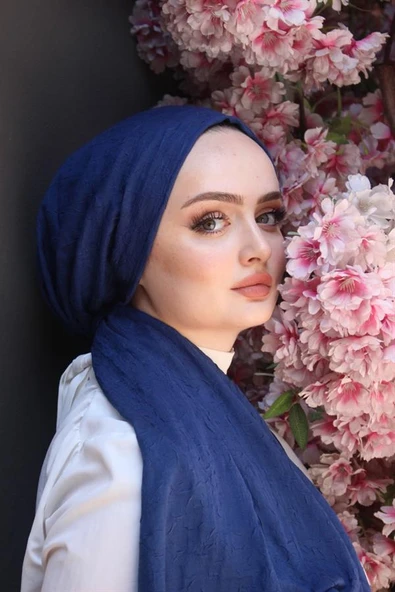 Bambu Kraş Şal Lacivert 194 - 4