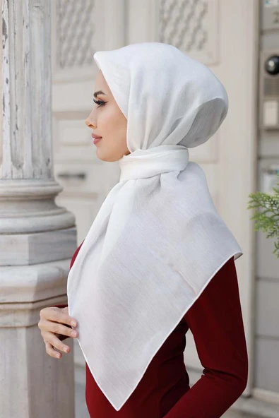 Abiye Eşarp Beyaz - 2