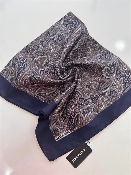 Etnik Desen Larisa Şal Lacivert