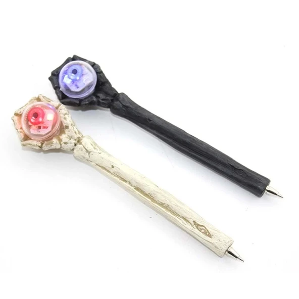 Polyester El Tasarımı Işıklı Tükenmez Kalem - Resim 2