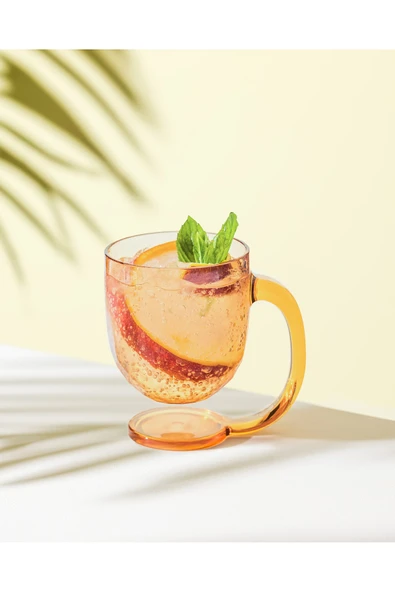 Domme 2'li Plastik Kupa - Turuncu - 385 ml ürün görseli 1