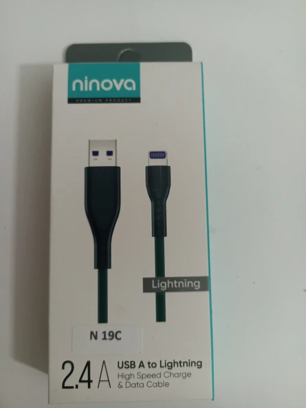 Ninova N19C 2.4A Usb A-Lightning Hızlı Şarj ve Data Kablosu ürün görseli