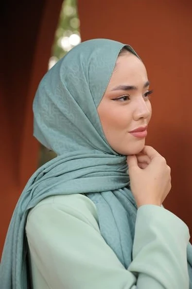 B Desen Şal Mint - 3