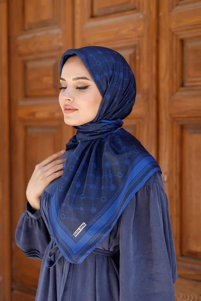 Q Serisi Eşarp Saks Mavi - 4