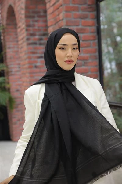 B Desen Şal Siyah - 3