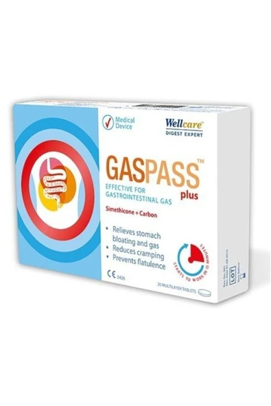 Wellcare Gasspass Plus 20 Tablet ürün görseli 1