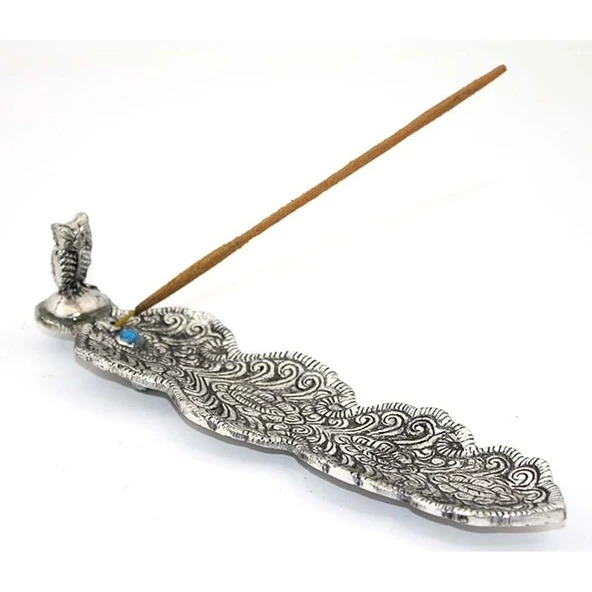 Metal Kayık Baykuş Tasarımı Tütsülük - Resim 2