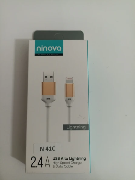 Ninova N41C 2.4A Usb A-Lightning Hızlı Şarj ve Data Kablosu