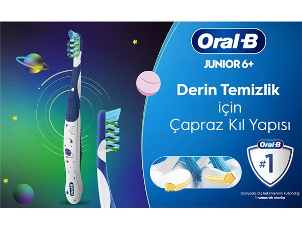 ORAL-B JUNİOR RENK DEĞİŞTİREN DİŞ FIRÇASI 6-12 YAŞ ürün görseli 1