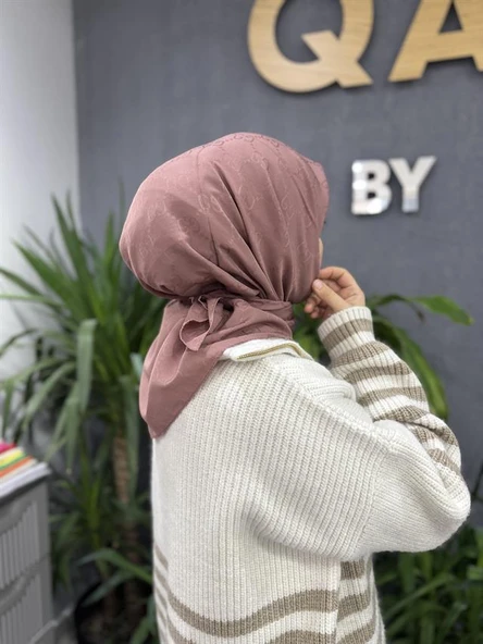 G Desen Eşarp Gül Kurusu