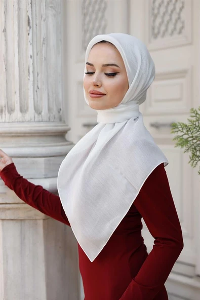 Abiye Eşarp Beyaz