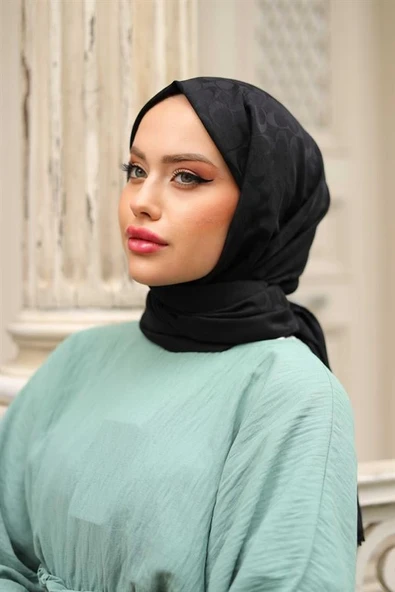 C Desen Şal Siyah - 2