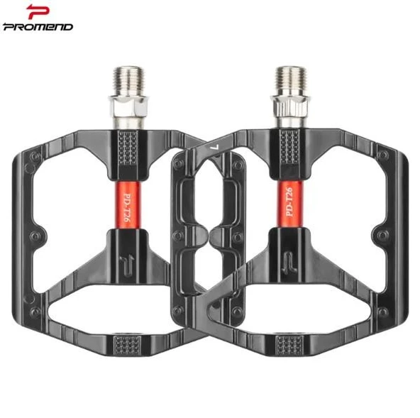 Sarissa T26 Çift Kovanlı Alüminyum Geniş Platform DU Peilin Rulman Bisiklet Pedalı Siyah