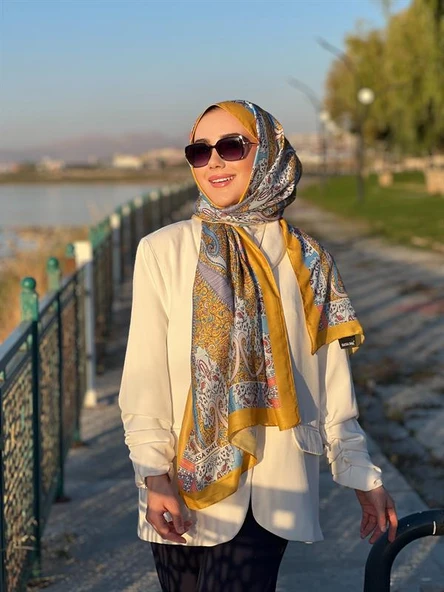 Etnik Desen Queen Şal Olive ürün görseli