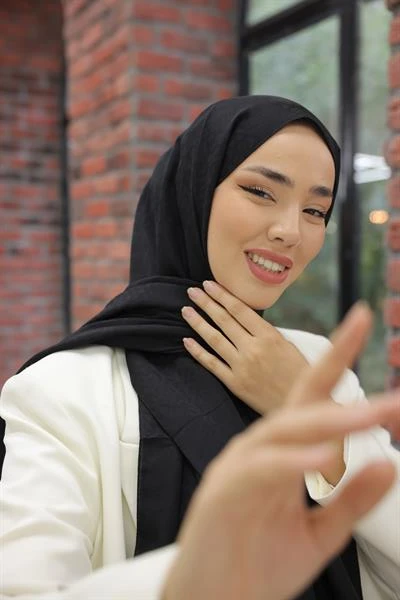 B Desen Şal Siyah - 4