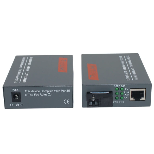 Anunnaki Gigabit Fiber Medya Dönüştürücü  5km HTB-Gs-03a/b Gigabit Çevirici Ethernet Media Converter ürün görseli 1