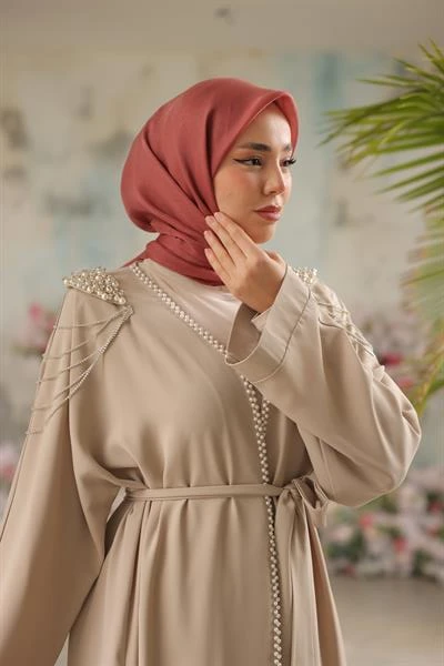 Abiye Eşarp Gül Kurusu - 7