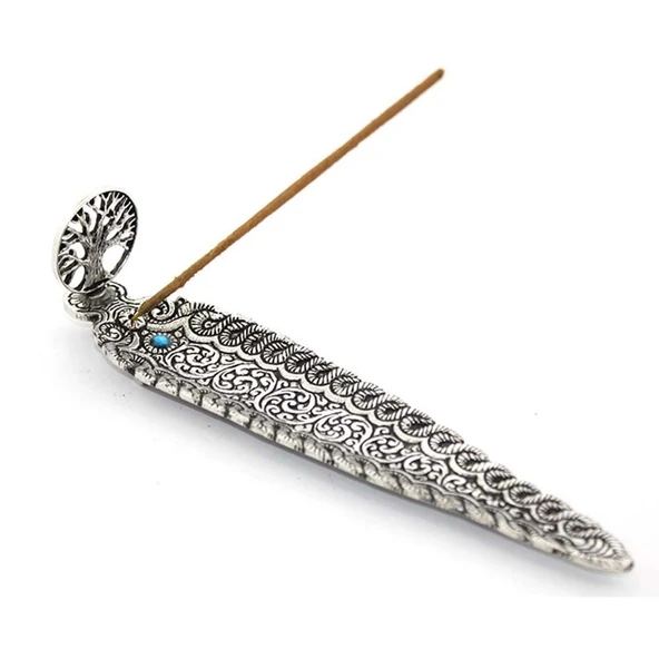 Metal Kayık Hayat Ağacı Tasarımı Tütsülük - Resim 2