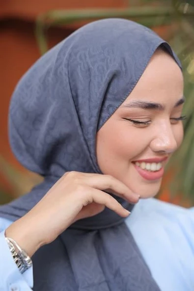 B Desen Şal Antrasit - Resim 2