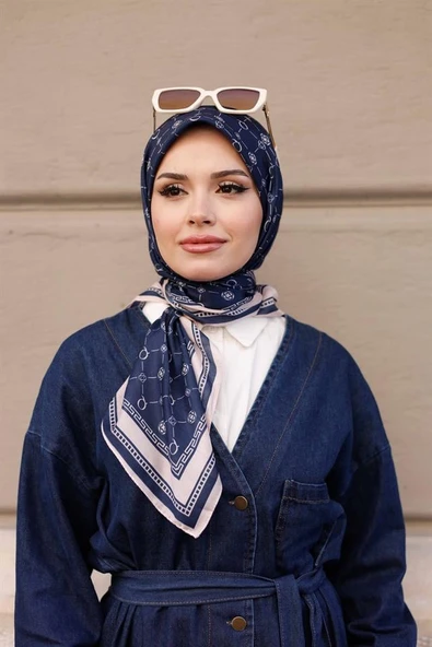 Q Serisi Eşarp Lacivert - 3