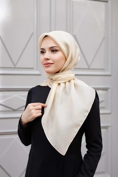 Abiye Eşarp Krem - 2