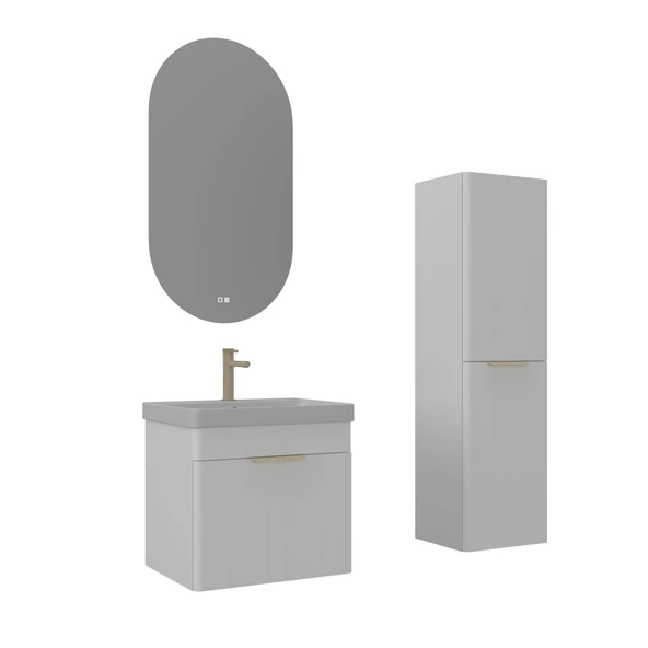 Orka Procida 60 cm Mat Beyaz Banyo Dolabı Takımı ve Boy Dolabı ürün görseli