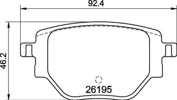 ARKA FREN BALATASI CORSA F 19> C4 20> 2008 19> 208 19> 249 mm  1681449980-1664737180 ürün görseli