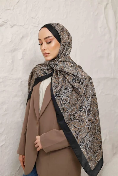 Etnik Desen Larisa Şal Sütlü Kahve ürün görseli