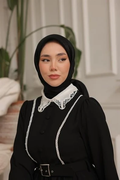 Abiye Eşarp Siyah - 3