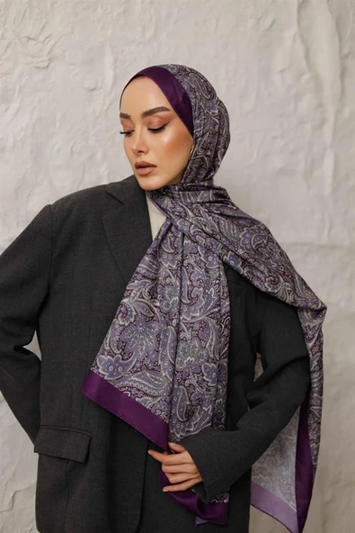 Etnik Desen Larisa Şal Mor - 3